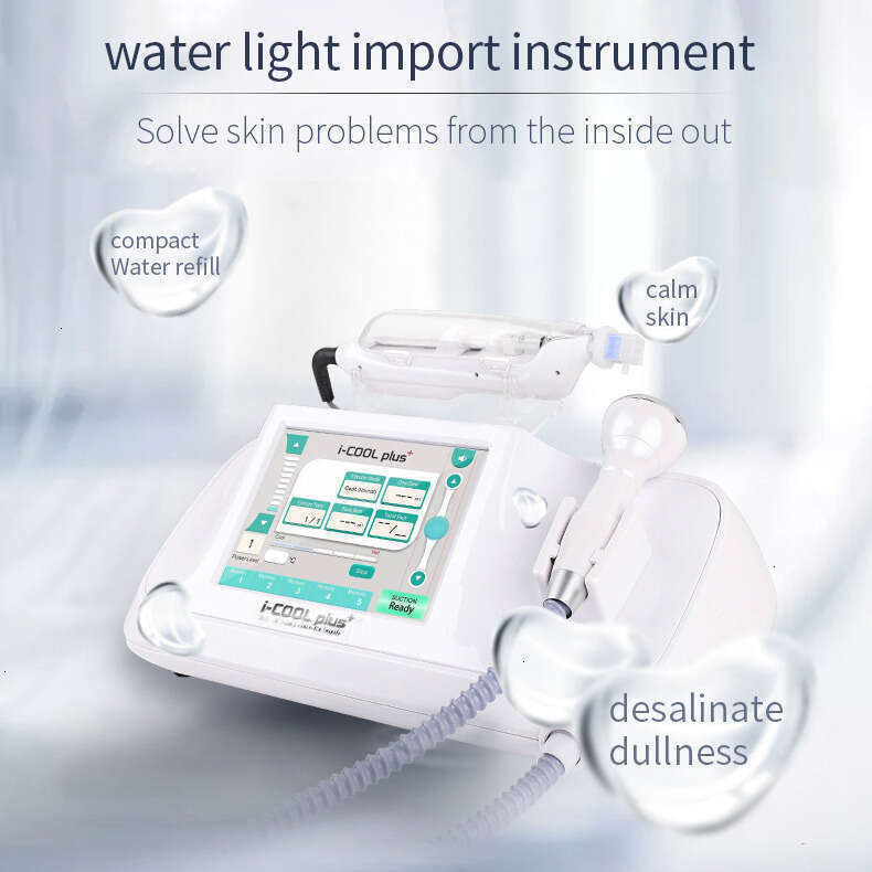New I-Cool Water Light Mesotherapy Pain-Free Meso Gun Skin Revitalization Anti-Aging Deep Cleaning & Deep Hydrating Machine Meso Needle + Hot Cold H