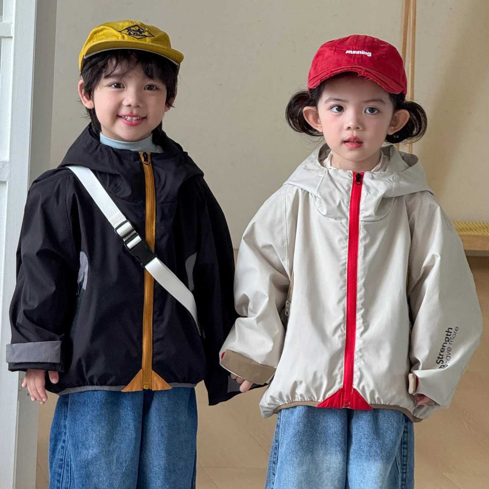 Hooded Kids 2026 Fleece Jacket Boys Windbreaker Waterproof Windproof 2026 New Fall Winter Girls Baby Top J260917