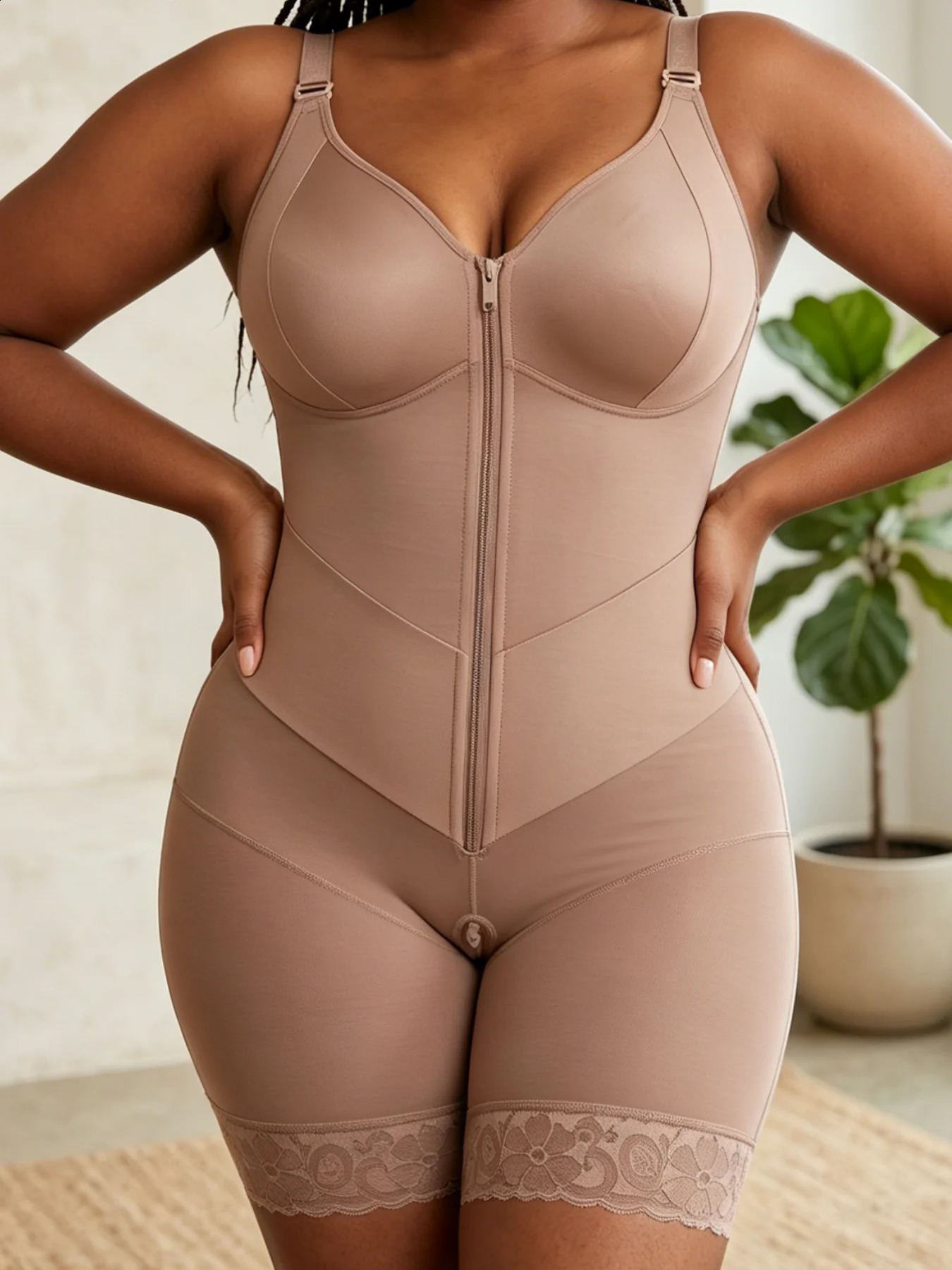 Solid Color Colombian Women's High Compression Shapewear Jumpsuit Waist Abdomen Control Fashion Beauty Comfortable Adjustable 260917