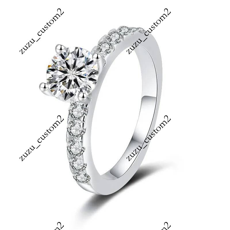 luxury rings designer women 925 sterling silver inlaid VVS1 pass diamond tester moissanite for womens engagement wedding ring luxe jewelry woman US