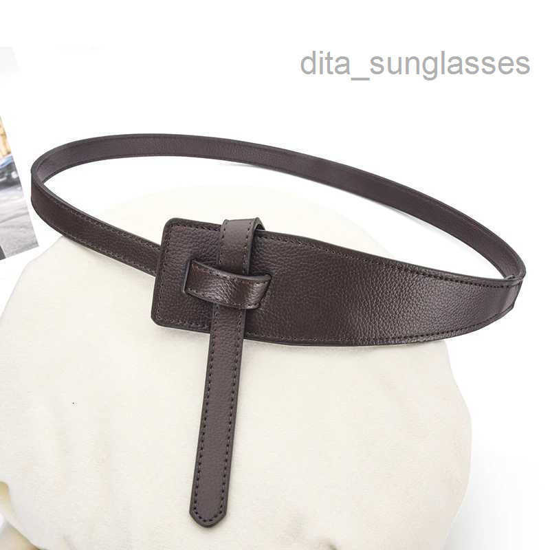 1Wide High Quality Women's Knotted Belt Fashion Design Clothing Accessories PU Long Belt Trendy Women's Tight Waist Belt L260812