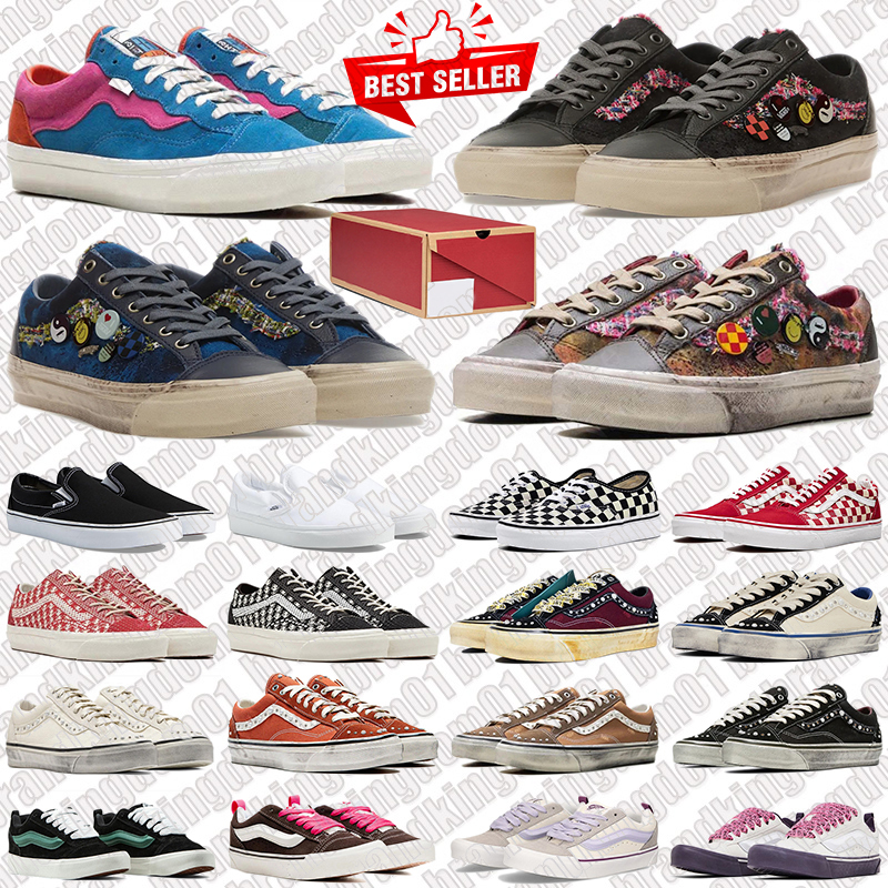 with box van old skools shoes knu designer pearlized sneakers pearl mens trainers women men outdoor sports sneaker runners casual walking jogging fr