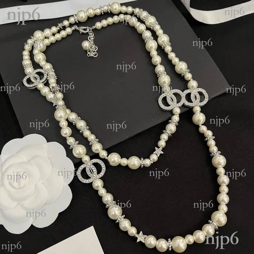 Pearl Luxury New Designer Long Chain Gifts for Women Boutique Pendant Winter Birthday Travel Charm Jewelry Necklace Wit Box