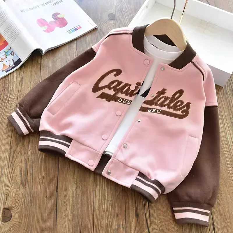 Jackets For Baseball Girls Spring Autumn Sports Children Cardigan 2025 New Teenager Casual Clothing Kids Fashion Letter CoatsT260916