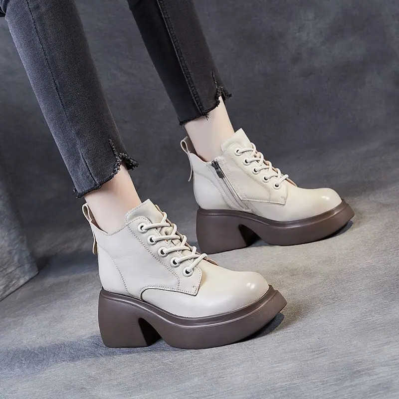 Short European Vintage and American Boots 2023 Autumn/Winter New Thick Sole Versatile Plus Fleece Short Sleeve Women's Shoes D260917