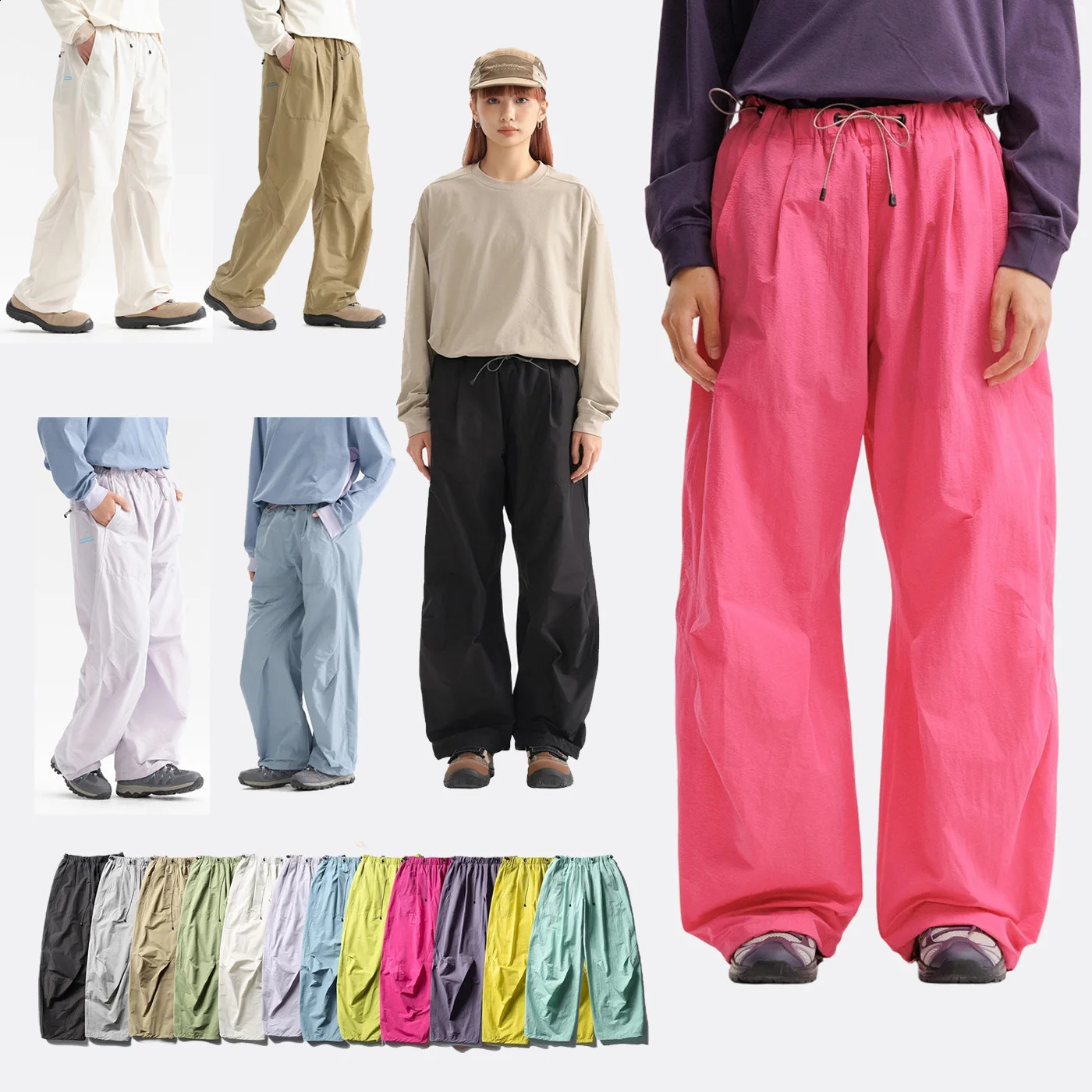 Men Streetwear Fashion Loose Casual Lightweight Quick Dry Sport Pants Women Outdoor Techwear Cargo Baggy Pant Boy Girl Trousers 260916