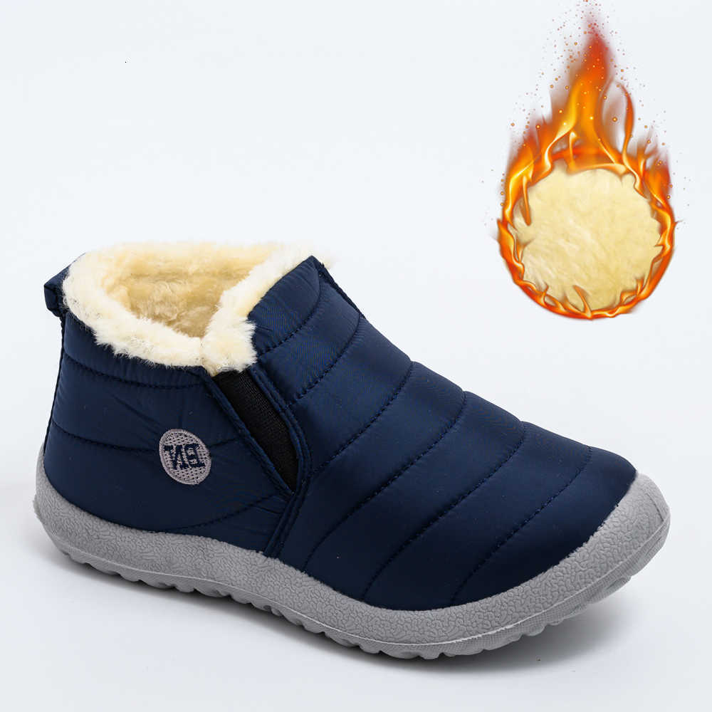 Winter Boots Women Waterproof Snow Women Shoes Flat Casual Winter Shoes Ankle Boots for Women Plus Size Couple Shoes Non-Slip D260917