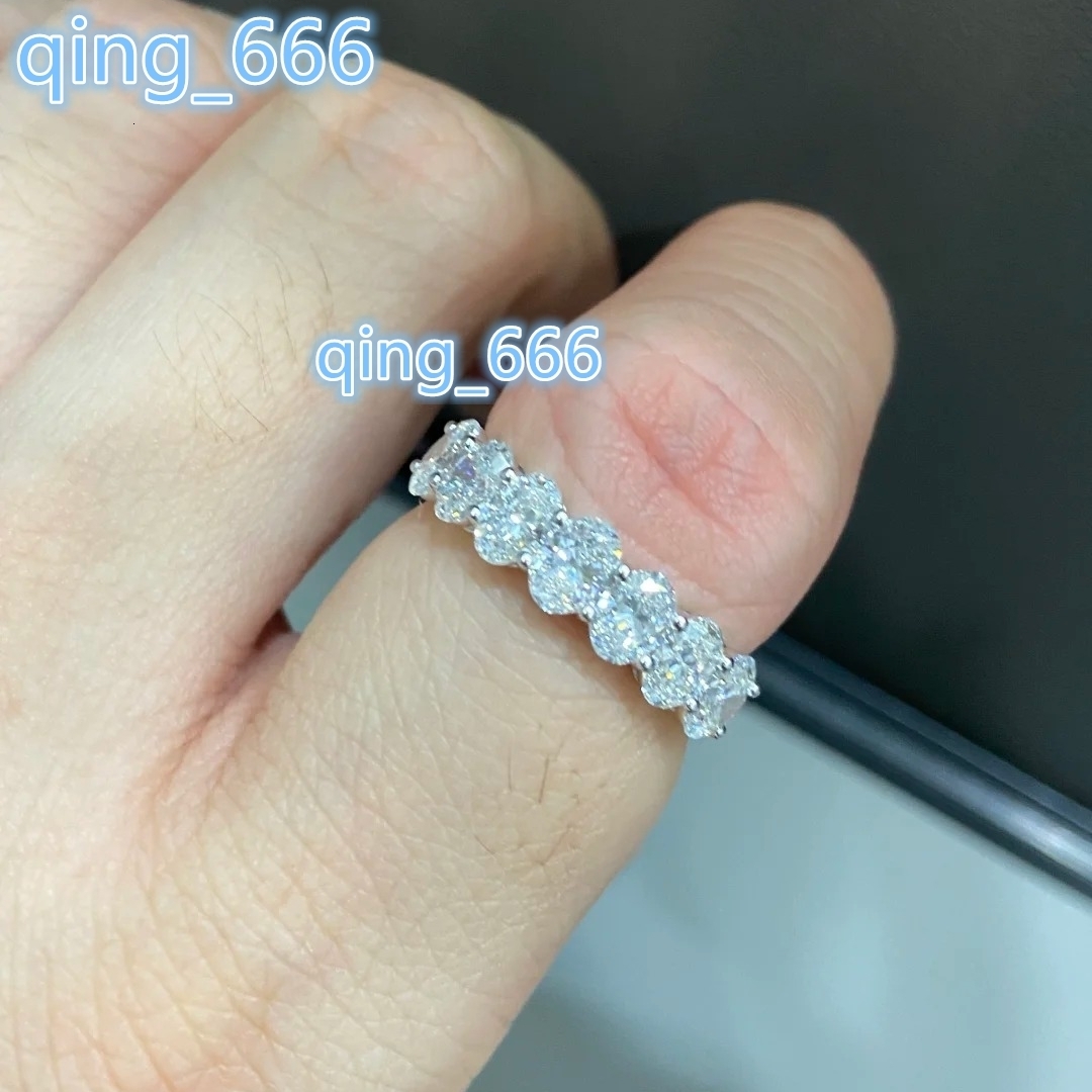 Fashion Body Jewelry S925 Sterling Silver IGI Certified Lab Grown Oval Cut Diamond Gold Plated 14K Gold Women's Luxury Ring
