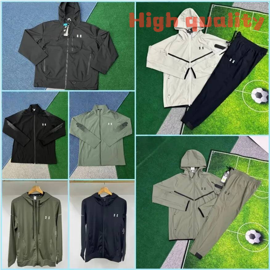 Under Amourr Tracksuit High Street Hip Hop Sportswear Men Women Running Under Shirt Shorts Set Round Neck Breathable Summer High Quality Hot Sale Tr