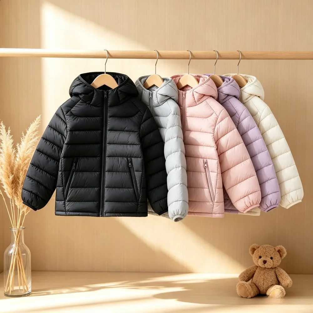 Kids Hooded Quilted Puffer Jacket with Zip Pockets Lightweight Warm Coat for Outdoor Play Travel School Toddler Boys Girls TopsT260916