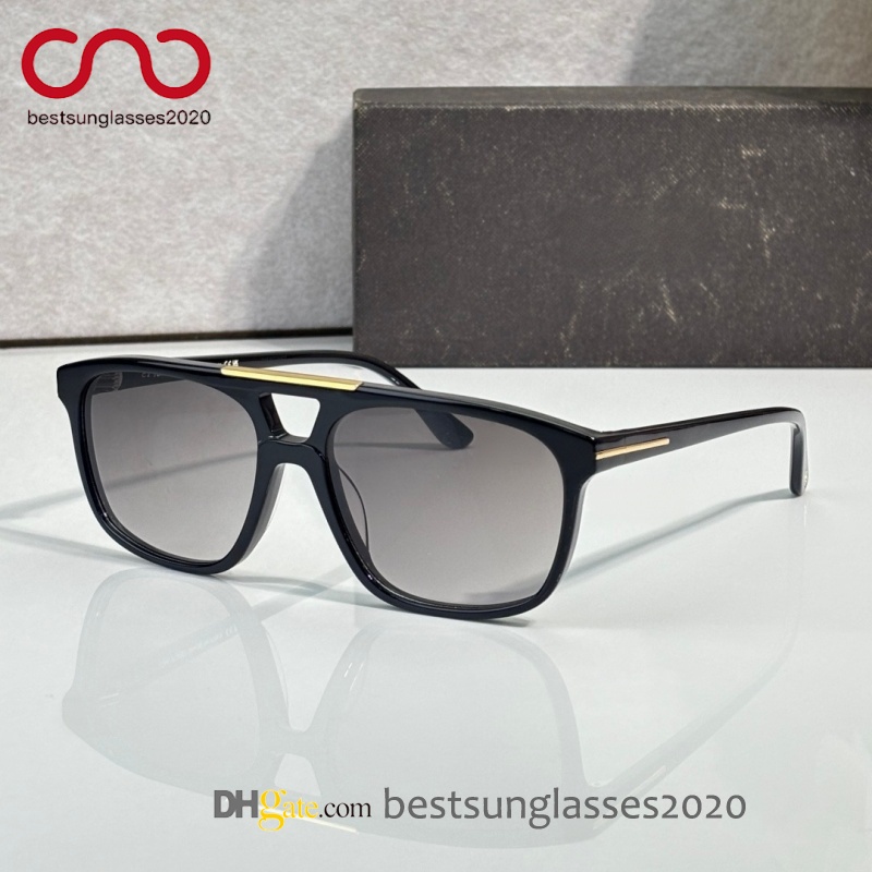 2026 Vintage Large Square Sunglasses Women Men Designer Style Oversized Acetate Frame UV400 Protection Fashion Eyewear FT1338 T Decor