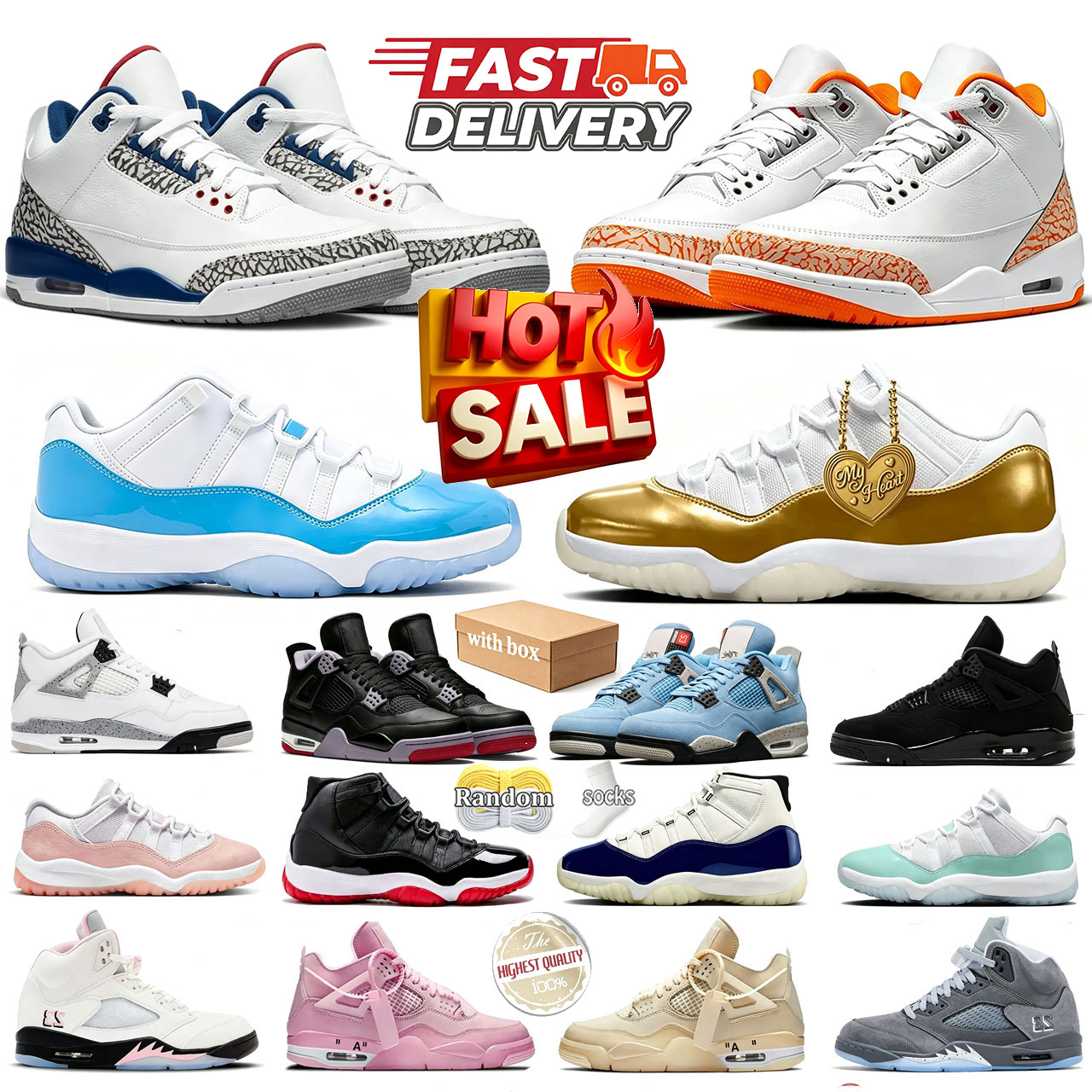With Box 4s 5s 11s basketball shoes 5 Wolf Grey White Metallic 4 Black Cat Toro Brick After Brick 11 Gamma University Blue men women sneakers traine
