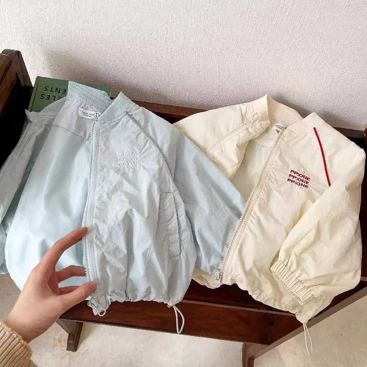 Sleeves Cardigan Long Versatile Spring Autumn New Boys Grils Children Letter Embroidery Jacket Stand Collar Sweet LooseT260916