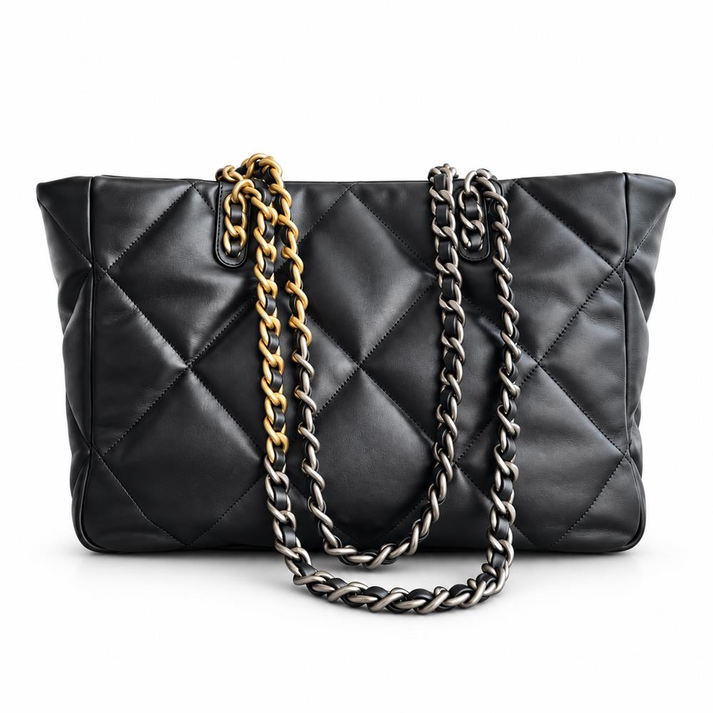 Large Tote Bag Quilted Goatskin Chain Shoulder Carryall Relaxed Daily Commute Shopping Travel Top-Tier Designer New Arrival