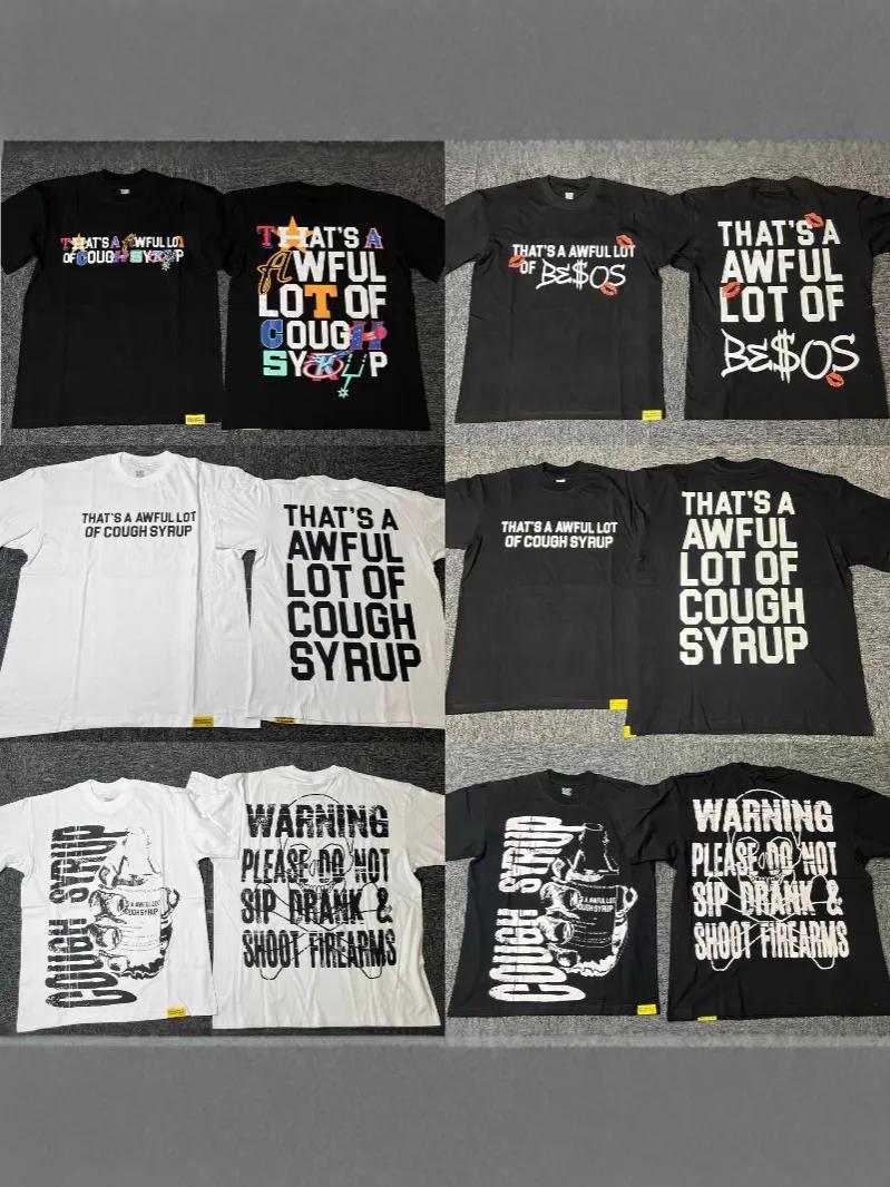 T-shirts pour hommes 25 haute qualité c'est beaucoup de sirop de toux coton col rond t-shirt à manches courtes A1