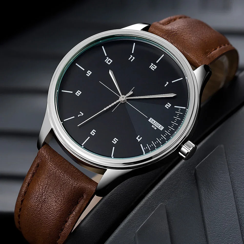 Fashion Business Mens Watches Top Quartz Wristwatches for Man Simple Casual Leather Belt Male Clock relojes para hombres 260916