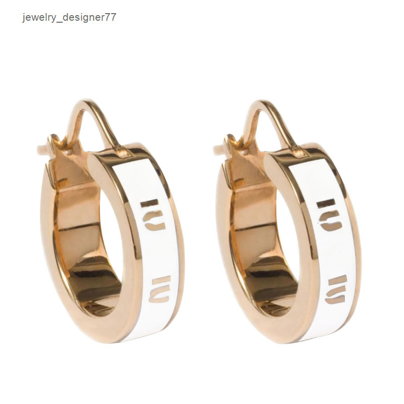 18k gold hollow circle designer earrings for women M letters luxury geometry ins fashion earings earring ear rings party jewelry gift