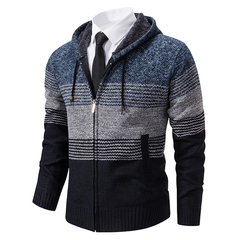High quality Men's Hooded Cardigan Sweater Coat 2026 New Autumn Casual Hoodies Y2K Korean Streetwear Knitted Jacket Trend Hombre Clothing