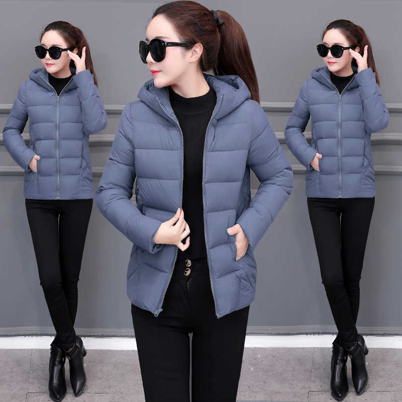 Women 2026 Winter Light New Down Cotton Hooded Jacket Warm Loose Short Outerwear Casual Female Bread Clothing Cotton Basic Coats H260917