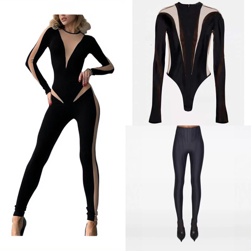 high quality mugler jeans Fishbone Waist-Cinching Footed Stretch Casual Pants Set mugler leggings 2026 New Fashionable Niche High-End Slimming tees
