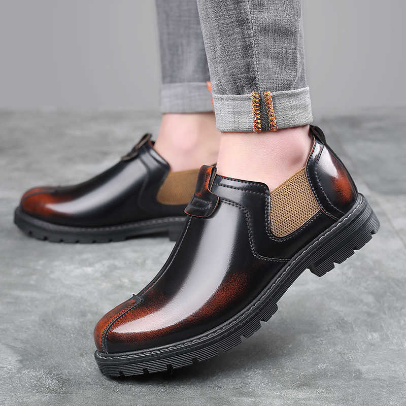 2026 Winter Shoes Men Chelsea Boots Warm Plush Shoes Soft Leather Mens Boots Thick Sole Soft Leather Man Ankle Boots D260917