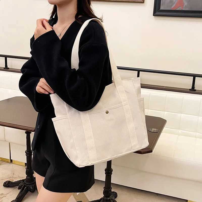 Canvas Bag Female Ins Forest Style Versatile Shoulder Bag Large Capacity Book Storage Student Class Commuter Bag Portable Cloth H260916