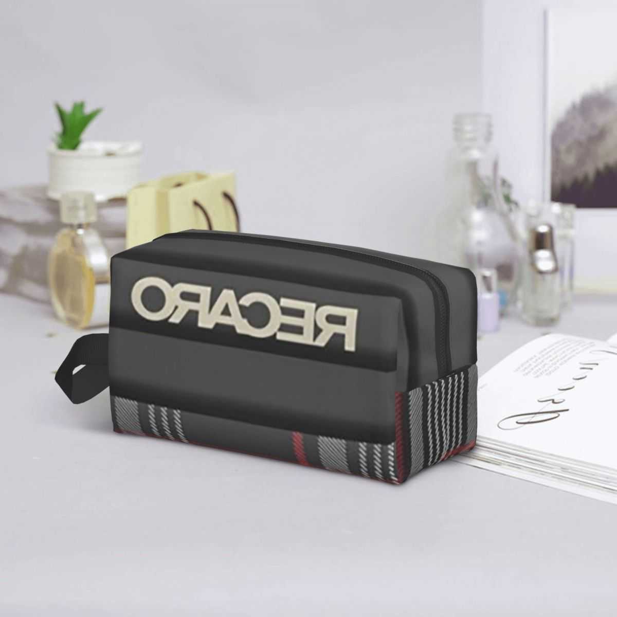 Recaros Tartan Plaid Makeup Bag Cosmetic Organizer Storage Dopp Kit Toiletry Cosmetic Bag for Women Beauty Travel Pencil CaseT260917
