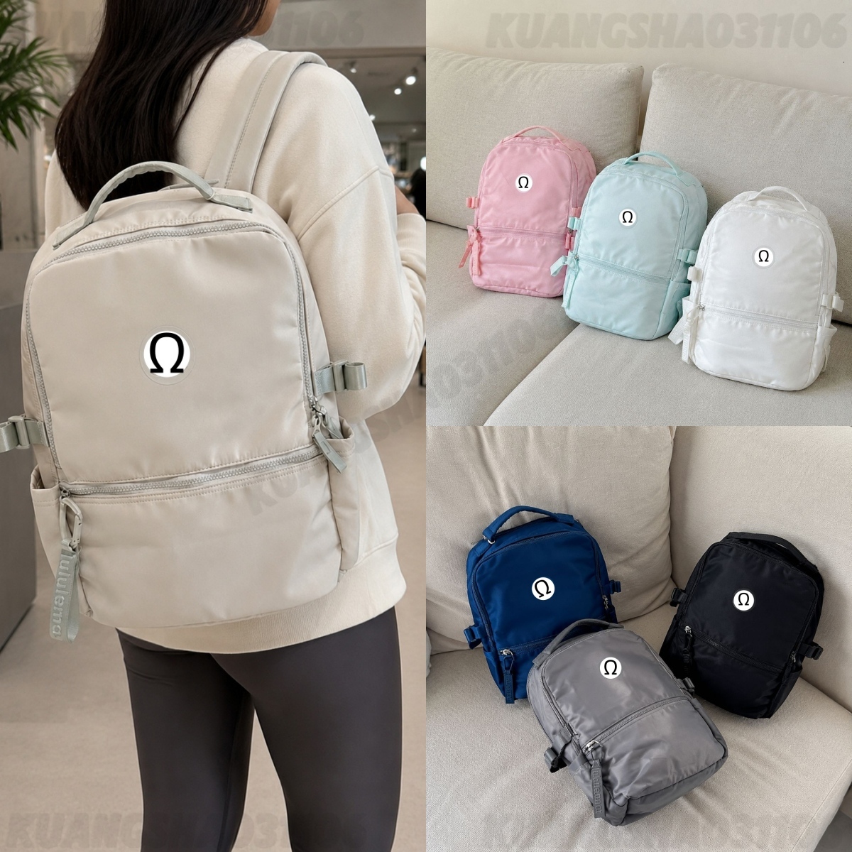 Designer Backpack 22L Yoga Backpack Yoga Daypack Gym Backpack Waterproof Nylon Outdoor Camping Travel Commuter Large Capacity School Bag 127