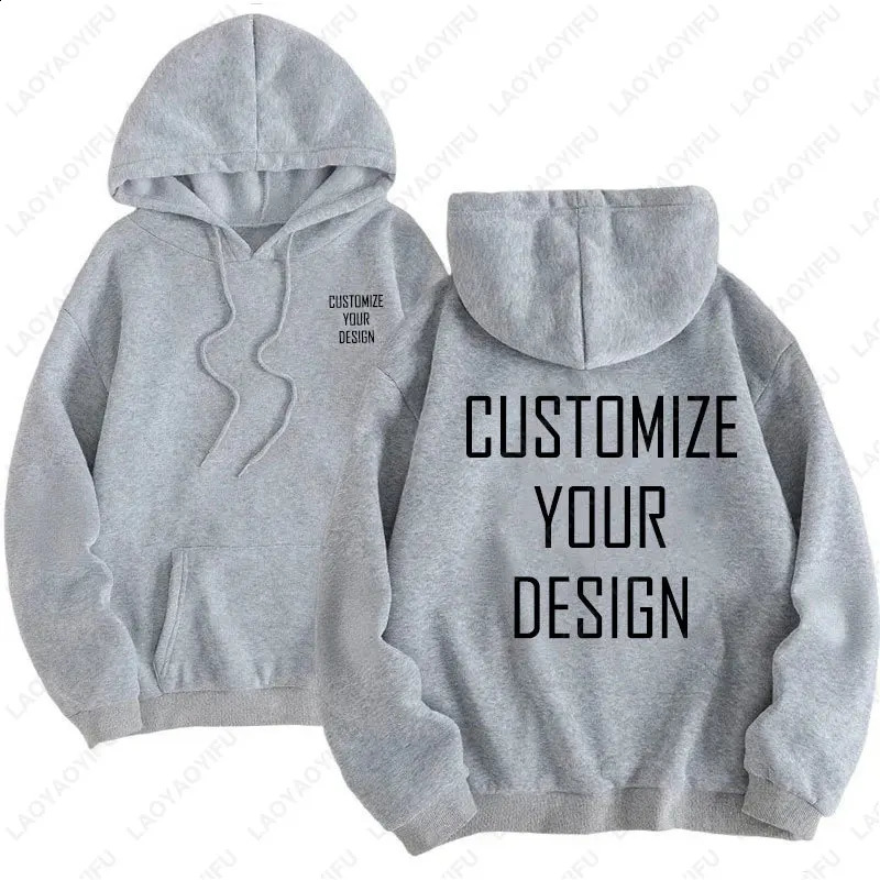 DIY Custom Your Heavy Weight Autumn Winter Casual Thick Fashion Men's Woman's Top Solid Color Hoodies Sweatshirt 260916