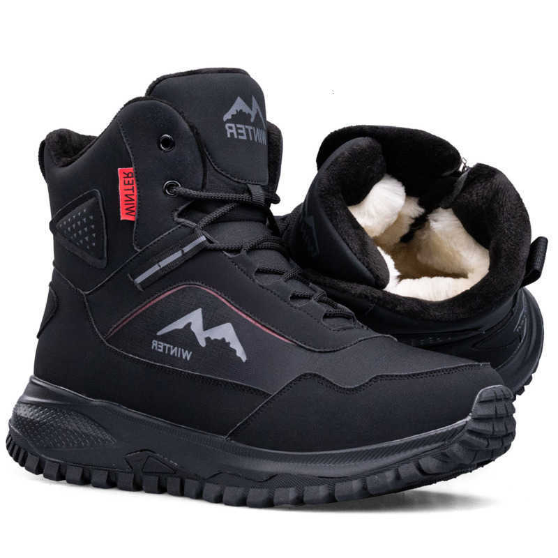 Winter Snow Boots High-top Men's -37 Waterproof Non-slip Keep Warm Cotton Shoes For Man Outdoor Men Casual Hiking Botas 45 46 D260917