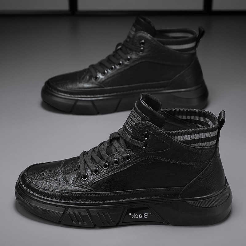 Mens Ankle Boots 2026 Casual Sneakers Platform Safety Leather Boots Skateboard Designer Sport fa1 Tennis Work Boots D260917