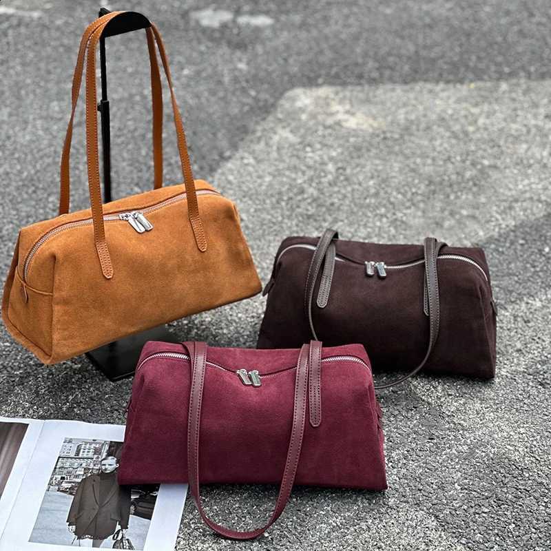 Leather Small Genuine Suede Bag Large Women's Bag Shoulder Pillow Bag Top-Handle Handbag High Quality Designer 2025 Bag H260905