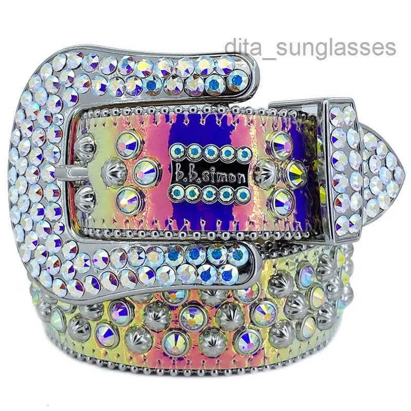 Men Women Bb Simon Belt Luxury Designer Belt Retro Needle Buckle BeltS 20 Color Crystal diamond