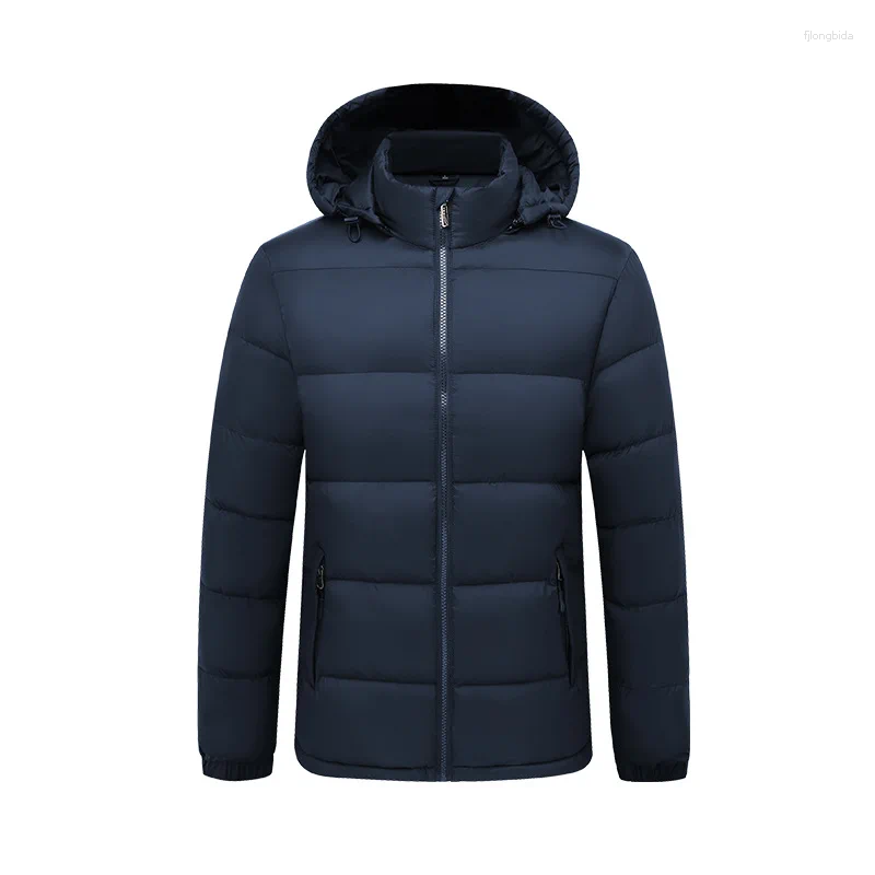 Men's Down Winter Warmth Breadwear Cotton-padded Jackets Detachable Hooded Tops And Outerwear Fashion Clothes