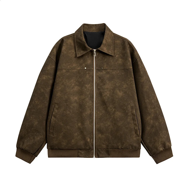 Trend Men's Faux Leather Jacket Autumn Winter Fashionable Solid Color Standing collar PU Biker Handsome Men Coat 260917