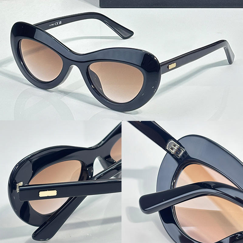 Trendy Cat Eye Sunglasses Womens Luxury Black Acetate Thick Frame Cat Eye Eyeglass Mens Womans Designer Outdoor Fashion Pool Party Sunglasses BB0559