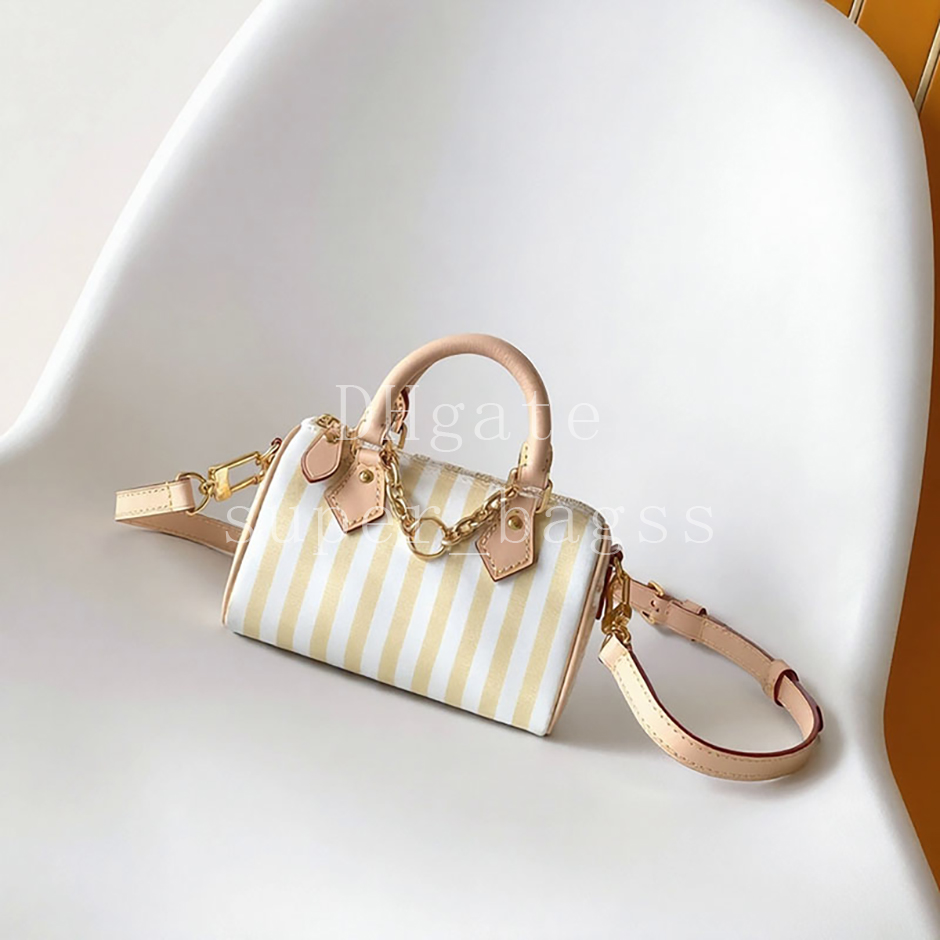 Nano Speedyy Handbag 16CM Luxury Mini Designer Bag Shoulder Crossbody Bag Master Quality Monogram coated canvas Evening Bag With Gift Box LS01I