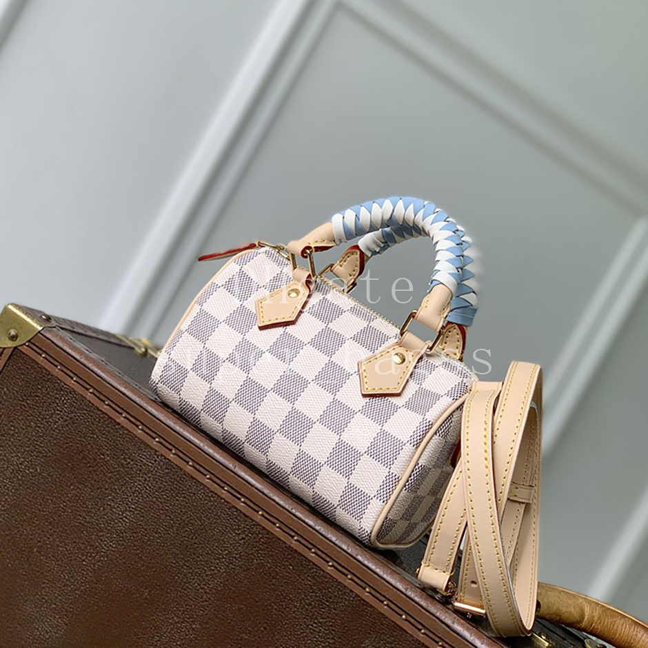 Nano Speedyy Handbag 16CM Luxury Mini Designer Bag Shoulder Crossbody Bag Master Quality Monogram coated canvas Evening Bag With Gift Box LS01K
