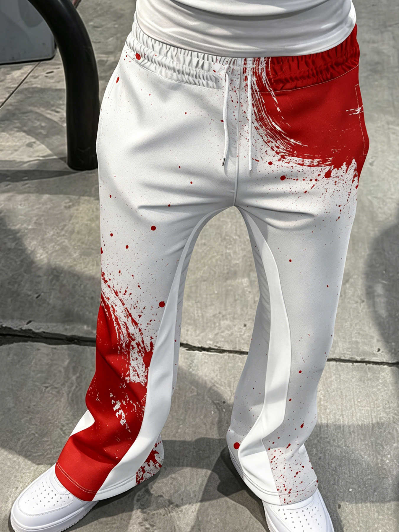Hop American Hip Flared Bell Bottom Sweatpants Unisex 3D Graffiti Street Print Loose Mid Waist Y2K Vintage Casual TrousersT260917