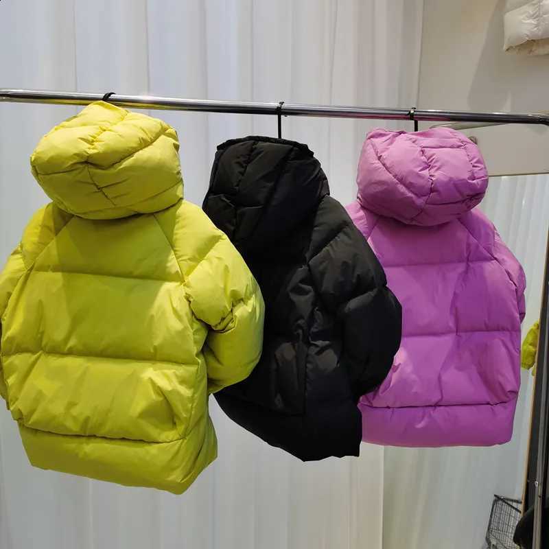 2025 Jacket Girls' New Down Winter Thick White Duck Down Stylish Short Style Boys' School Waterproof Children's Warm Coat J260917