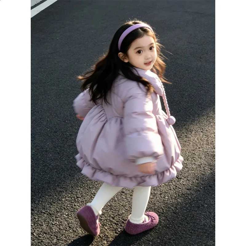 Girls Junior UNITIM Parka Winter Thick Warm Sweet Flower Bud Padded Coat for Teens Girl 2-10Yrs Kids Girls Plus Velvet Outerwear J260917