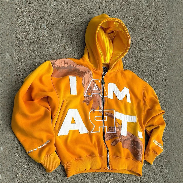 2025 American Street Hip-Hop Y2K Harajuku Collaboration Colorful Letter Print Unisex Autumn Winter Loose Hoodie Cross-Border ba