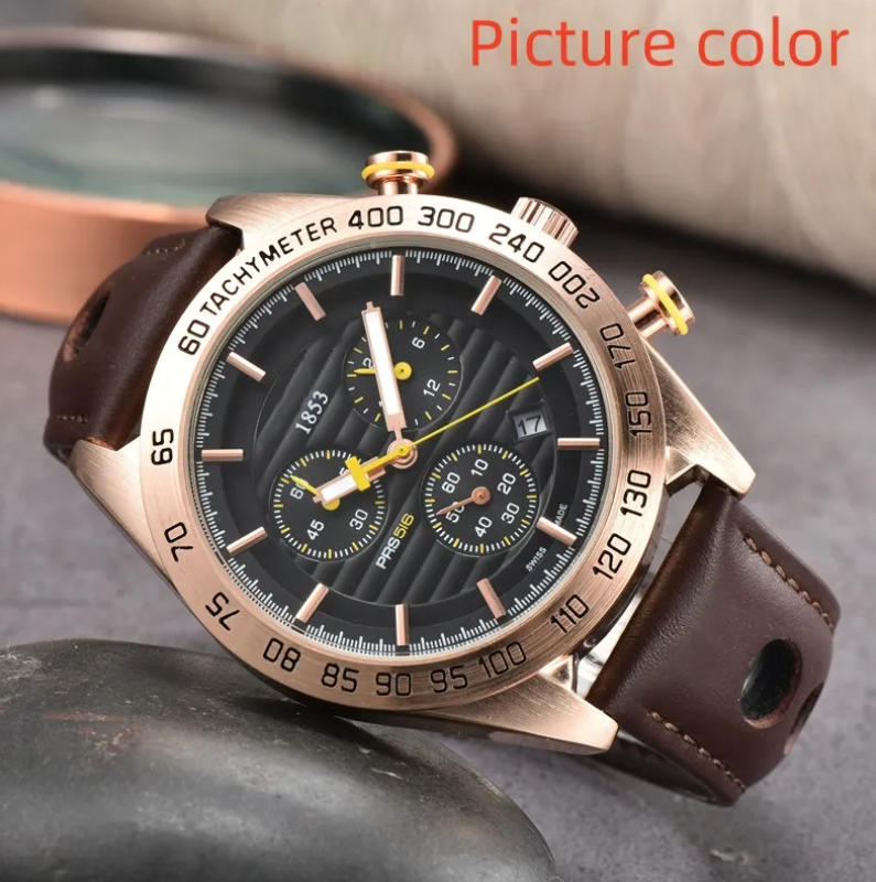 Tiss WristWatches for Men 2026 New Mens Watches Six stitches All dial work Quartz Watch 1853 Top Luxury Brand Chronograph clock hole leather Belt fa