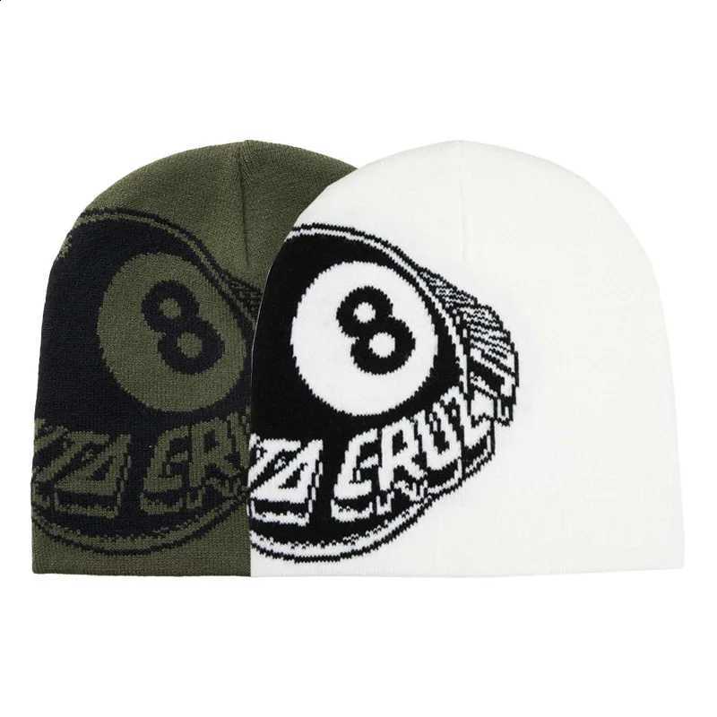 knitted Printed punk men's and women's brimless dome cold hat camouflage elastic warm hat autumn and winter new itemT260916