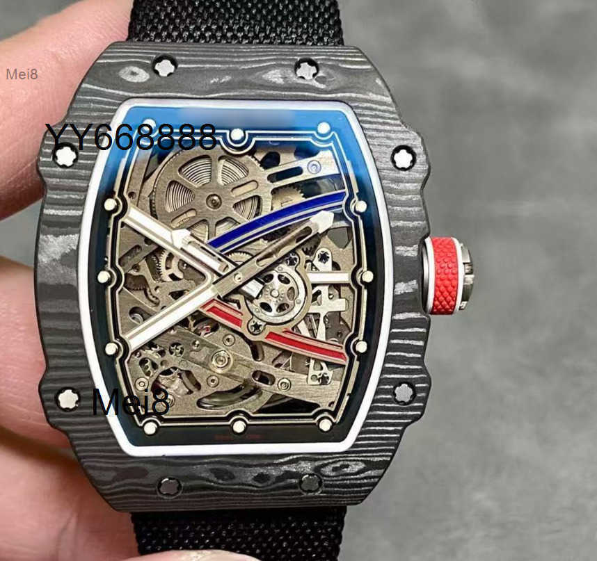 Mens watches high quality Luxury watch Automatic Mechanical watch Rmm6702 Tourbillon Movement 38X47X78mm sapphire crystal mirror ceramic case design