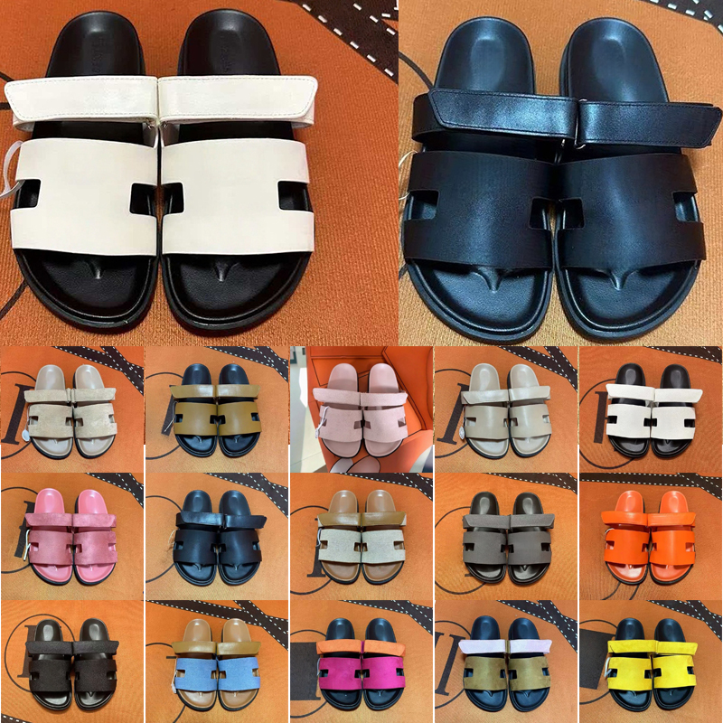 Designer Fashion Slides Men Women Double Strap Open Toe Sandals Velcro Platform Slippers Casual Summer Walking Shoes Lightweight Daily Outdoor Footw