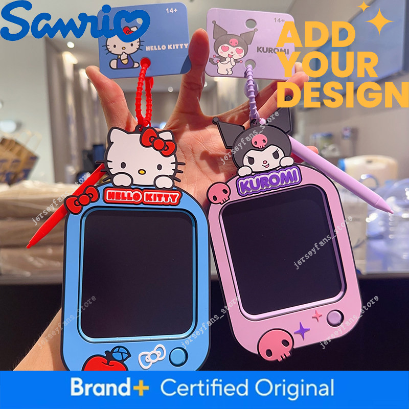 Cute Hello Kitty Kuromi Genuine Sanrio Handwriting Keychain Mini Medium Graffiti Board Pendant fe