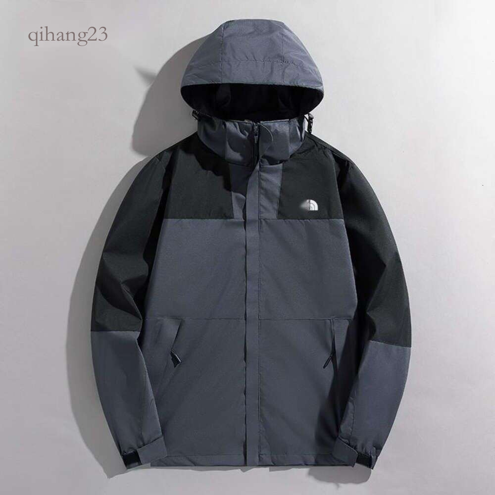 Norther Jacket Designer Men Color Blocking Splicing Waterproof Coat Lightweight Rain Jacket Hooded Outdoor Raincoat Hiking Windbreake Northness 1990