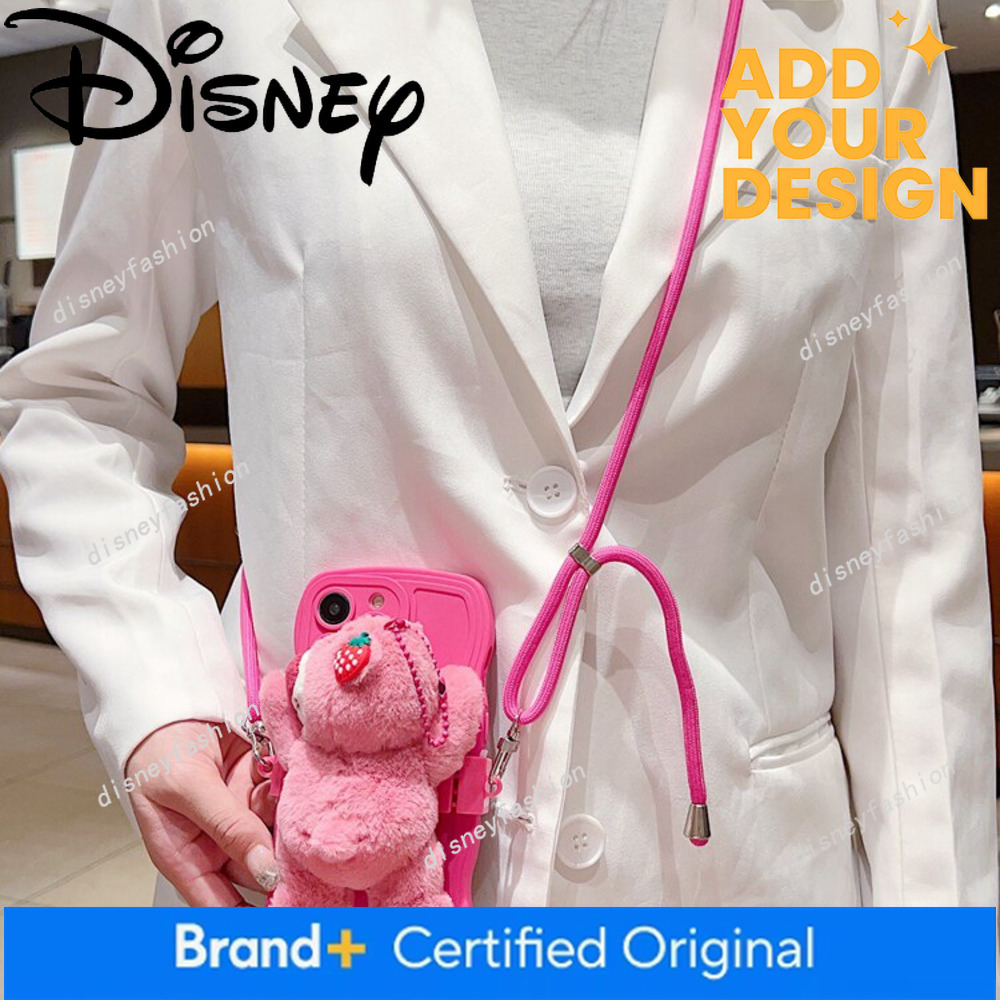 Autumn and Winter Plush Suitable for iPhone 14 Phone 16Promax Crossbody Apple 15 Strawberry Bear I13 Back Clip Xsmax Lanyard 8Plus Pink Xr Cute 11 3