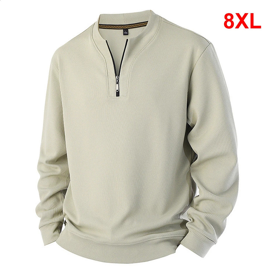 8XL Plus Size Sweatshirts Men Spring Autumn Zipper n Sweatshirt Fashion Casual Pullover Male Big 260916